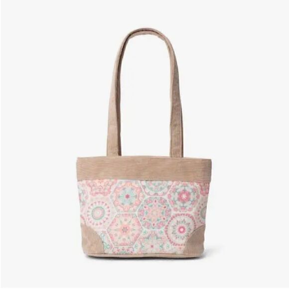 NEW! Boho Mandala Canvas Shoulder Tote Bag Purse Pastels - Picture 1 of 3